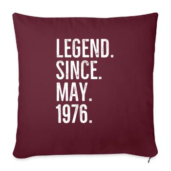 Légende depuis mai 1976 - Housse de coussin décorative 45 x 45 cm - bordeaux - Devant