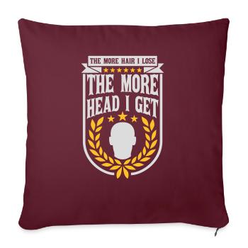J’ai plus de tête - Housse de coussin décorative 45 x 45 cm - bordeaux - Devant