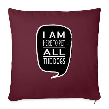 Geek Beagle père heureux idée de présent - Housse de coussin décorative 45 x 45 cm - bordeaux - Devant
