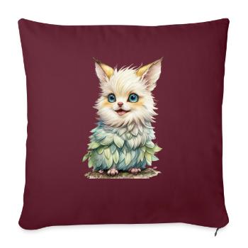 Animal fantastique mignon - Housse de coussin décorative 45 x 45 cm - bordeaux - Devant