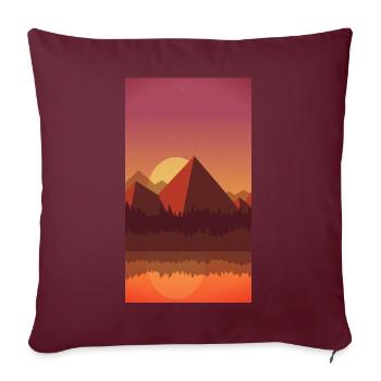 Pyramide Sonnenuntergang Ägypten Retro-Erdtöne - Sofakissenbezug 45 x 45 cm - Burgunderrot - Vorne