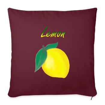 Citron / citron - Housse de coussin décorative 45 x 45 cm - bordeaux - Devant