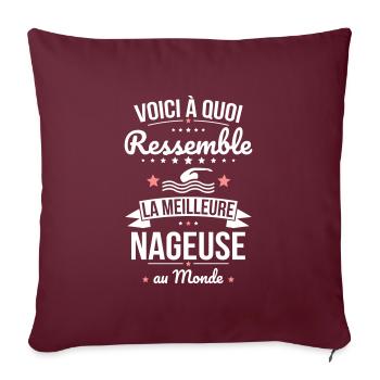 Voici à quoi ressemble la meilleure nageuse - Housse de coussin décorative 45 x 45 cm - bordeaux - Devant