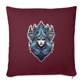 Goth Fille Gothique Mystique Bleu Mystérieux - Housse de coussin décorative 45 x 45 cm - bordeaux - Devant