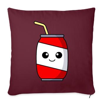 Softdrink Comic - Sofakissenbezug 45 x 45 cm - Burgunderrot - Vorne