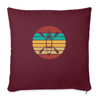 Sports nautiques en kayak - Housse de coussin décorative 45 x 45 cm - bordeaux - Devant