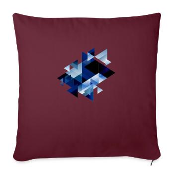 Formes abstraites - Triangles - Housse de coussin décorative 45 x 45 cm - bordeaux - Devant