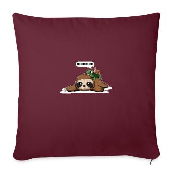 Sloth Turtle Snail Funny Sloth Cute Sloth - Sofakissenbezug 45 x 45 cm - Burgunderrot - Vorne