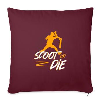 Scoot or les cascadeurs de cascadeurs scooters - Housse de coussin décorative 45 x 45 cm - bordeaux - Devant
