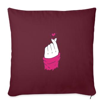 Kpop K-pop Korean Gifts Kdrama - Housse de coussin décorative 45 x 45 cm - bordeaux - Devant