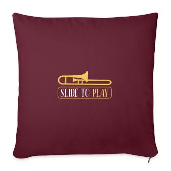 Funny Trombone Slide to Play Trombonist trombonist trombonne - Housse de coussin décorative 45 x 45 cm - bordeaux - Devant