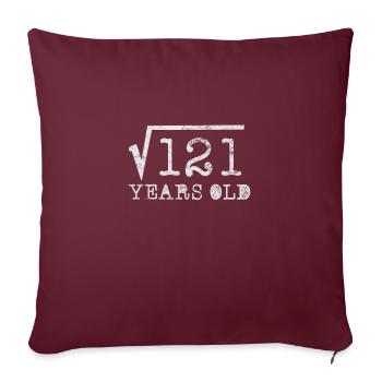 Square Root of 121 : 11th Birthday 11 Years Old - Housse de coussin décorative 45 x 45 cm - bordeaux - Devant