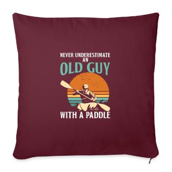 Ne sous-estimez un vieux avec une palette - Housse de coussin décorative 45 x 45 cm - bordeaux - Devant