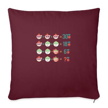 Christmas Math Quiz Math Teacher Christmas in July - Sofakissenbezug 45 x 45 cm - Burgunderrot - Vorne