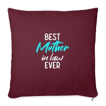 Meilleure belle-mère de tous les temps Belle-mère drôle - Housse de coussin décorative 45 x 45 cm - bordeaux - Devant