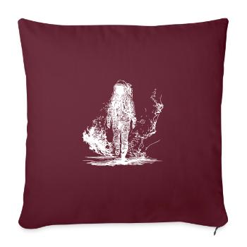 Astronaute dans le désert de Moondust - Housse de coussin décorative 45 x 45 cm - bordeaux - Devant