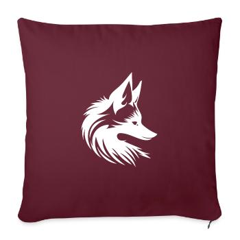 Süsser niedlicher Fuchs Tattoo Porträt Style - Sofakissenbezug 45 x 45 cm - Burgunderrot - Vorne