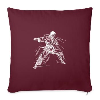 Tournoi de karaté Fighting Spirit Championship Victoire - Housse de coussin décorative 45 x 45 cm - bordeaux - Devant