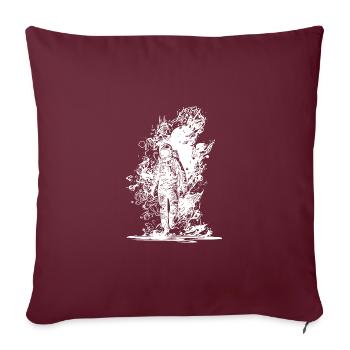 Space Dust Astronauts Outdoor Walk - Housse de coussin décorative 45 x 45 cm - bordeaux - Devant