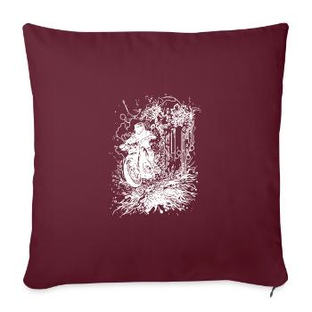 Offroad Splash Style Racing Conduite hors route - Housse de coussin décorative 45 x 45 cm - bordeaux - Devant