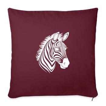 Zèbre élégant avec un beau motif rayé - Housse de coussin décorative 45 x 45 cm - bordeaux - Devant