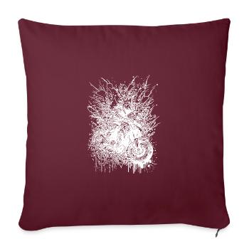 Moto Splash Rider Style Conduite tout-terrain - Housse de coussin décorative 45 x 45 cm - bordeaux - Devant