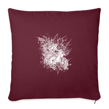 Moto Splash Style Pluie Douche Hors Route Conduite - Housse de coussin décorative 45 x 45 cm - bordeaux - Devant