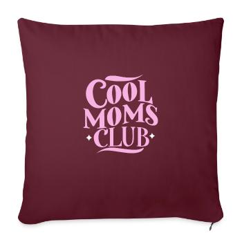 Cool Moms Club : Meilleur anniversaire de la fête des mères pour les mamans - Housse de coussin décorative 45 x 45 cm - bordeaux - Devant