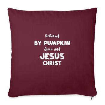 Propulsé par Pumpkin Spice And Jes... - Housse de coussin décorative 45 x 45 cm - bordeaux - Devant