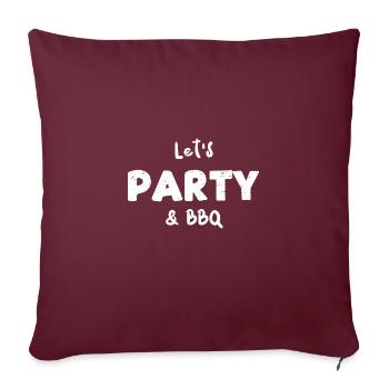 Let’s Party & BBQ - BBQ - Housse de coussin décorative 45 x 45 cm - bordeaux - Devant