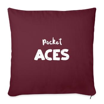 Pocket Aces - Texas - Sofakissenbezug 45 x 45 cm - Burgunderrot - Vorne