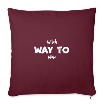 Witch Way To Wine - Wine - Sofakissenbezug 45 x 45 cm - Burgunderrot - Vorne