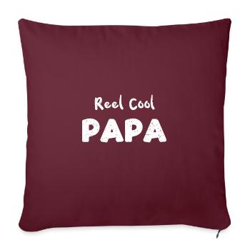 Reel Cool Papa - Papa de pêche - Housse de coussin décorative 45 x 45 cm - bordeaux - Devant