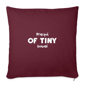 Principal Of Tiny Humans - Teacher - Sofakissenbezug 45 x 45 cm - Burgunderrot - Vorne