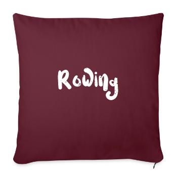 Aviron - Navigation de plaisance - Housse de coussin décorative 45 x 45 cm - bordeaux - Devant