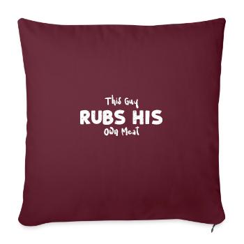 Ce type frotte sa propre viande - BBQ - Housse de coussin décorative 45 x 45 cm - bordeaux - Devant