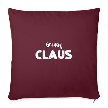Granny Claus - Christmas Family - Sofakissenbezug 45 x 45 cm - Burgunderrot - Vorne