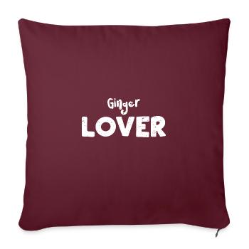 Ginger Lover-Cheveux - Housse de coussin décorative 45 x 45 cm - bordeaux - Devant