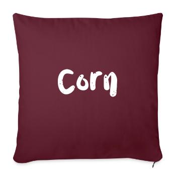 Maïs - Action de grâce - Housse de coussin décorative 45 x 45 cm - bordeaux - Devant