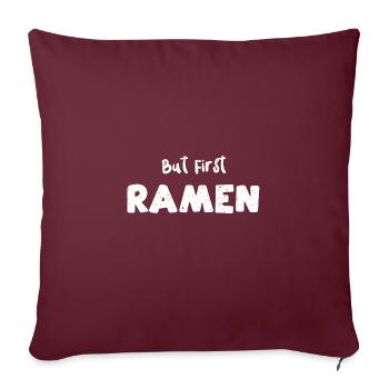 Mais d’abord Ramen - Ramen - Housse de coussin décorative 45 x 45 cm - bordeaux - Devant