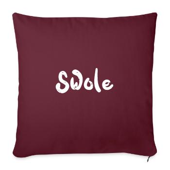 Swole - Workout - Sofakissenbezug 45 x 45 cm - Burgunderrot - Vorne