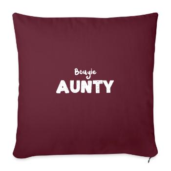 Bougie Aunty - Tante - Housse de coussin décorative 45 x 45 cm - bordeaux - Devant