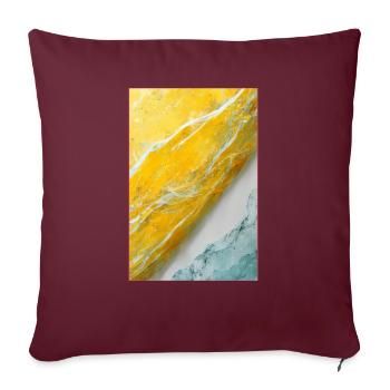 Abstract 4d Pastel Yellow - Sofakissenbezug 45 x 45 cm - Burgunderrot - Vorne