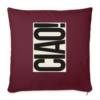 Ciao! - Housse de coussin décorative 45 x 45 cm - bordeaux - Devant