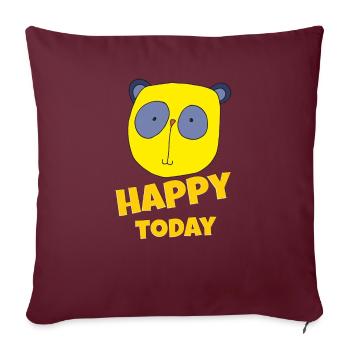 Koala heureux aujourd’hui - Housse de coussin décorative 45 x 45 cm - bordeaux - Devant
