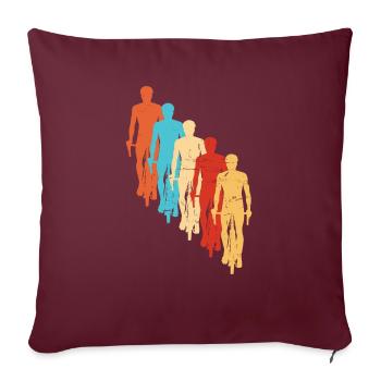 Cyclisme Cyclisme Cyclisme VTT Femmes Cyclisme - Housse de coussin décorative 45 x 45 cm - bordeaux - Devant