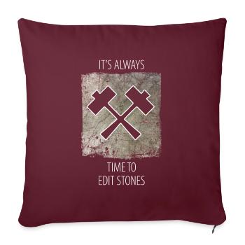 Sculpteur de pierre dicton de sculpteur de pierre - Housse de coussin décorative 45 x 45 cm - bordeaux - Devant