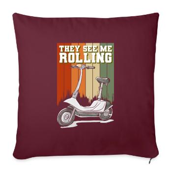 E-Scooter Electrics Scooter Sport Locomotion - Housse de coussin décorative 45 x 45 cm - bordeaux - Devant