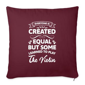 Violon, Instrument, Classique, Instrument à cordes - Housse de coussin décorative 45 x 45 cm - bordeaux - Devant