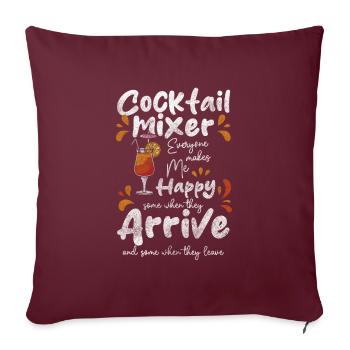 Mixer Alkohol Drink - Sofakissenbezug 45 x 45 cm - Burgunderrot - Vorne